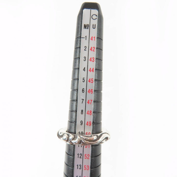 極美品☆CHROME HEARTS クロムハーツ SCROLL BAND RING スクロールバンドリング 925 シルバー JP10号相当 重量8.83g レディース
