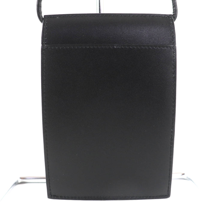 未使用品◇SAINT LAURENT PARIS サンローランパリ 802728 レザー ショルダーポーチ/バッグ ブラック 箱・保存袋付 イタリア製 レディース