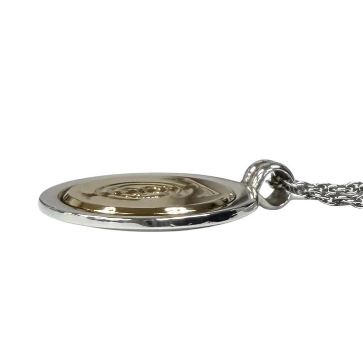 美品★TIFFANY&amp;Co. ティファニー 925 750 T&amp;C コイン ネックレス コンビ ペンダント シルバー ゴールド 重量14.4g レディース