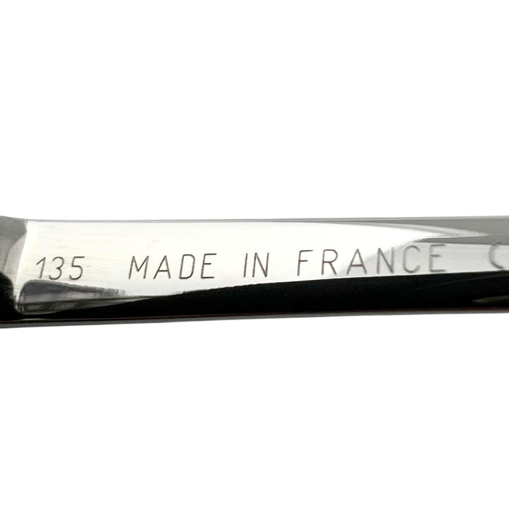 極美品▲Cartier カルティエ パンテール ヘアライン ツーポイント リムレス メガネ 眼鏡 アイウェア シルバー □18 135 度入り 仏製