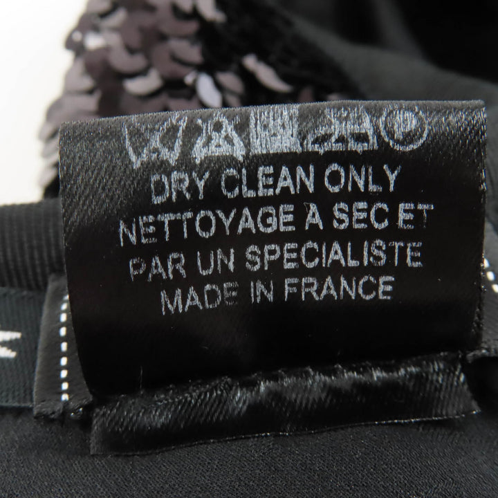 美品☆CHANEL シャネル 17C ココマーク 裏地シルク100％ スパンコール ベレー帽 ブラック M フランス製 レディース