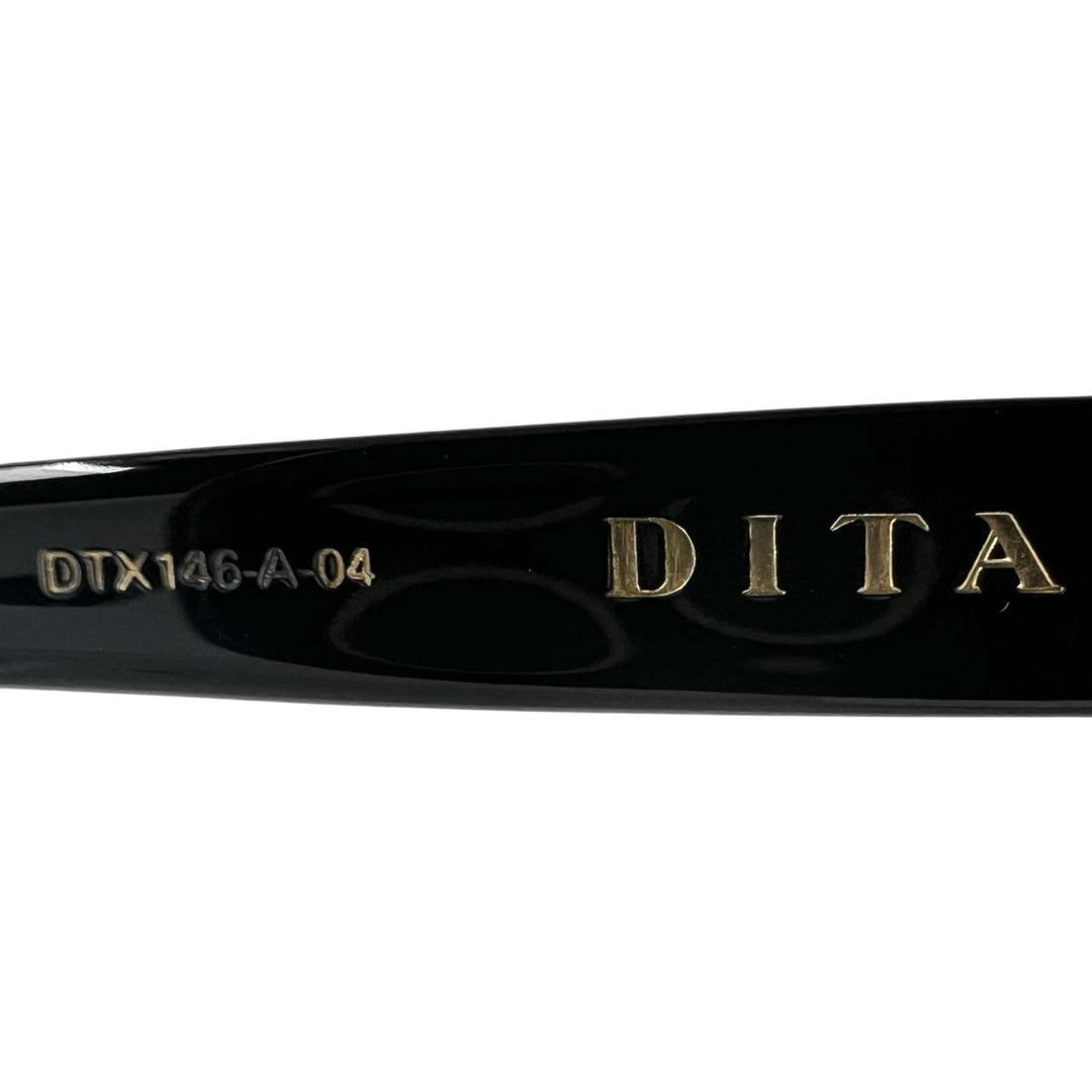 美品▲DITA ディータ DTX146 GRAND-EVO Rx ツーブリッジ リムレス メガネ アイウェア マットブラック ゴールド 57□16 145 メンズ