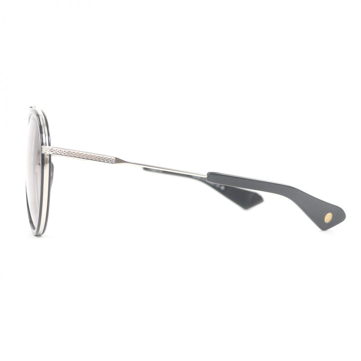 極美品□DITA ディータ DTS456 AVIATIA-ONE ツーブリッジ アイウェア サングラス ブラック シルバー 57□19-140 デモレンズ 日本製
