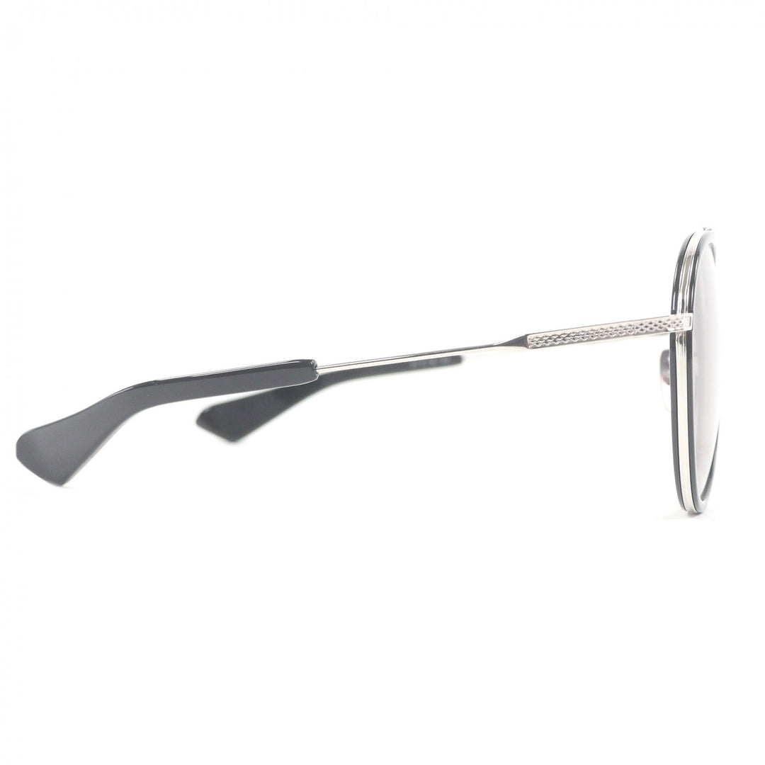 極美品□DITA ディータ DTS456 AVIATIA-ONE ツーブリッジ アイウェア サングラス ブラック シルバー 57□19-140 デモレンズ 日本製