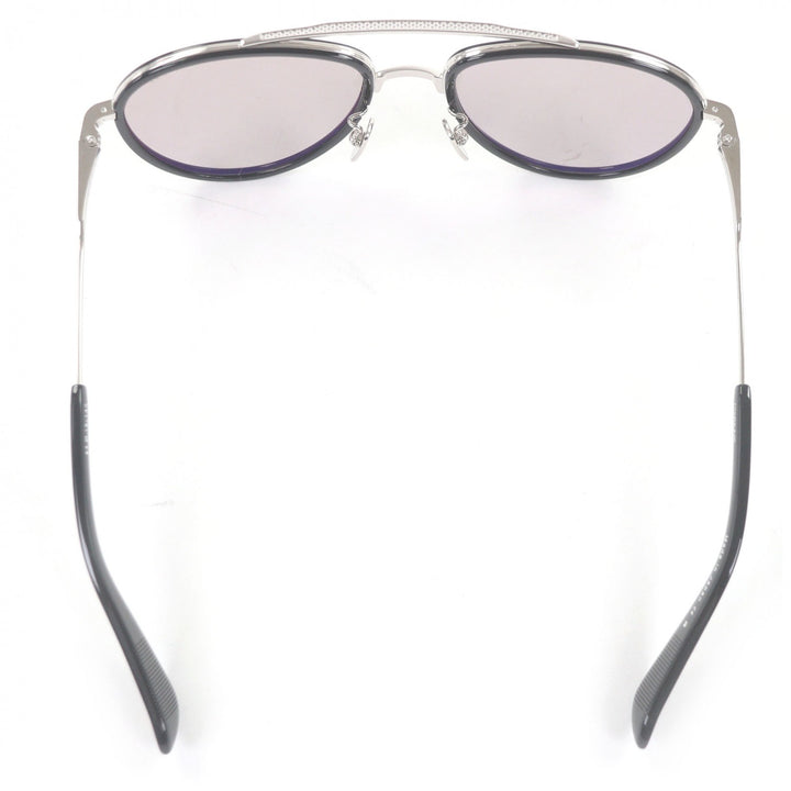 極美品□DITA ディータ DTS456 AVIATIA-ONE ツーブリッジ アイウェア サングラス ブラック シルバー 57□19-140 デモレンズ 日本製