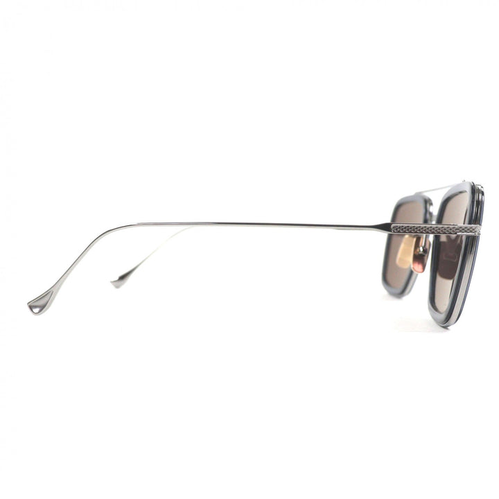 極美品▼DITA ディータ FLIGHT006 ツーブリッジ アイウェア サングラス クリアブルー シルバー 52□22-144 デモレンズ 日本製 メンズ