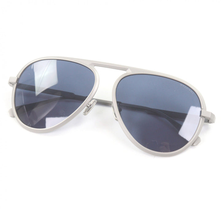 極美品□BVLGARI ブルガリ BV40020U オクト フィニッシモ アビエーター サングラス マットグレー ブルーレンズ 59□14-145 日本製 メンズ