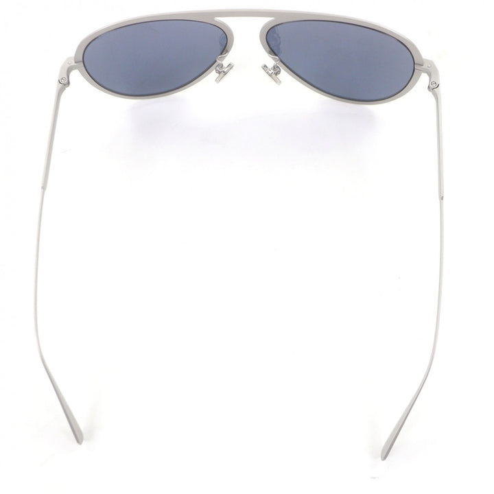 極美品□BVLGARI ブルガリ BV40020U オクト フィニッシモ アビエーター サングラス マットグレー ブルーレンズ 59□14-145 日本製 メンズ