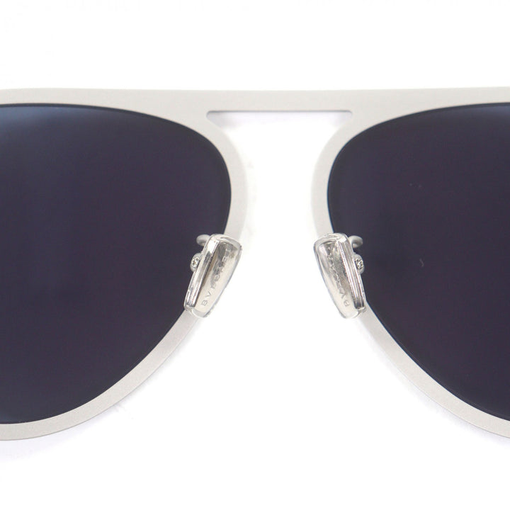 極美品□BVLGARI ブルガリ BV40020U オクト フィニッシモ アビエーター サングラス マットグレー ブルーレンズ 59□14-145 日本製 メンズ