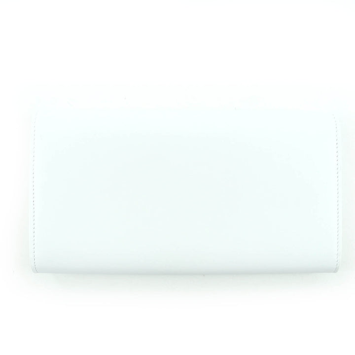 未使用品☆JIL SANDER ジルサンダー ロゴ入り レザー ロングウォレット 長財布 ホワイト 保存袋付き イタリア製 レディース