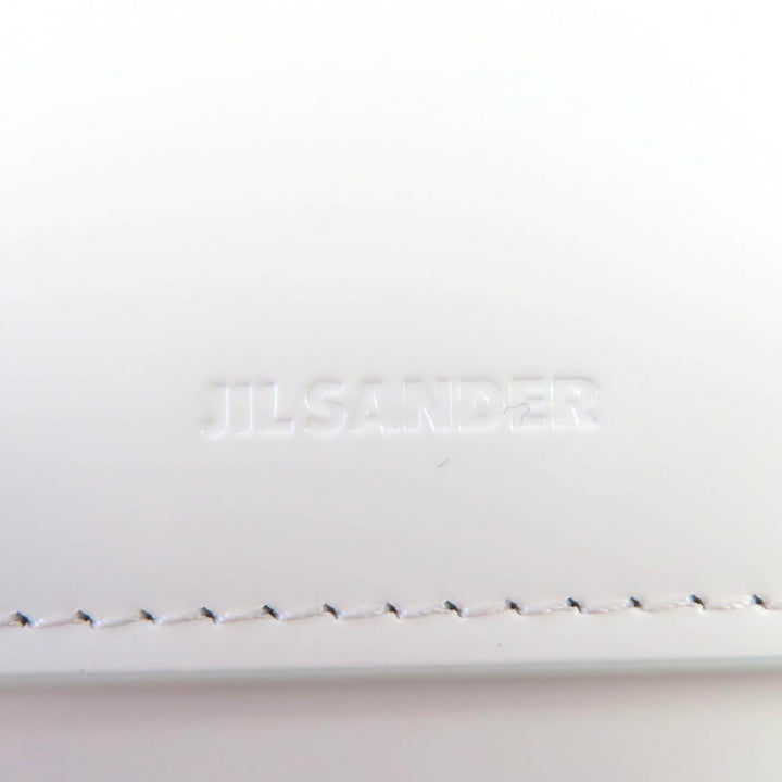 未使用品◇JIL SANDER ジルサンダー J09UI0001 フラップロングウォレット レザー 長財布 オフホワイト 保存袋付き イタリア製 レディース