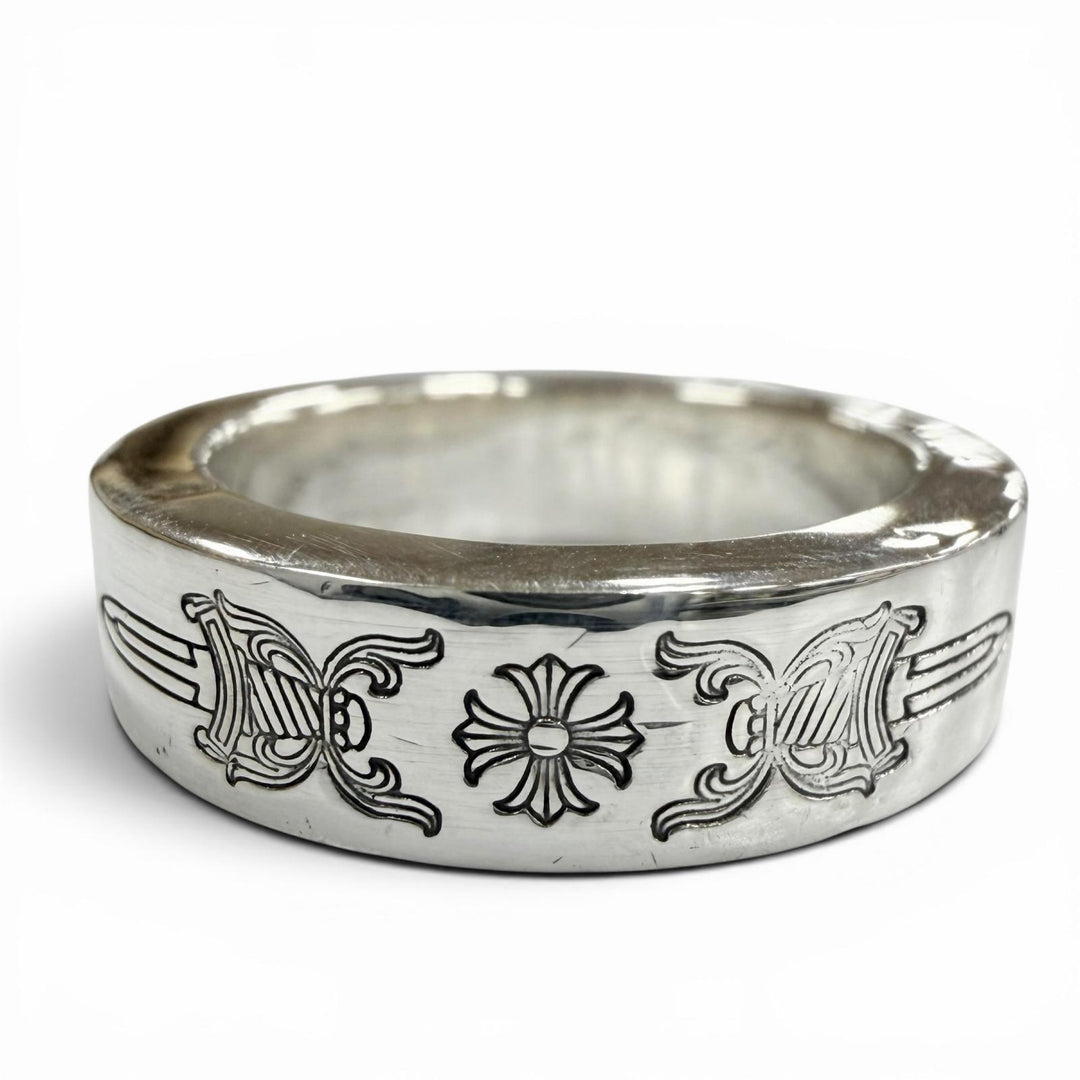 美品▼CHROME HEARTS クロムハーツ SPACER DAGGER 6mm　スペーサー ダガー 925 6mm リング 指輪 シルバー JP14号 重量10.15g メンズ