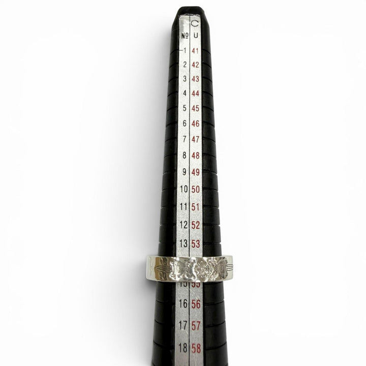 美品▼CHROME HEARTS クロムハーツ SPACER DAGGER 6mm　スペーサー ダガー 925 6mm リング 指輪 シルバー JP14号 重量10.15g メンズ