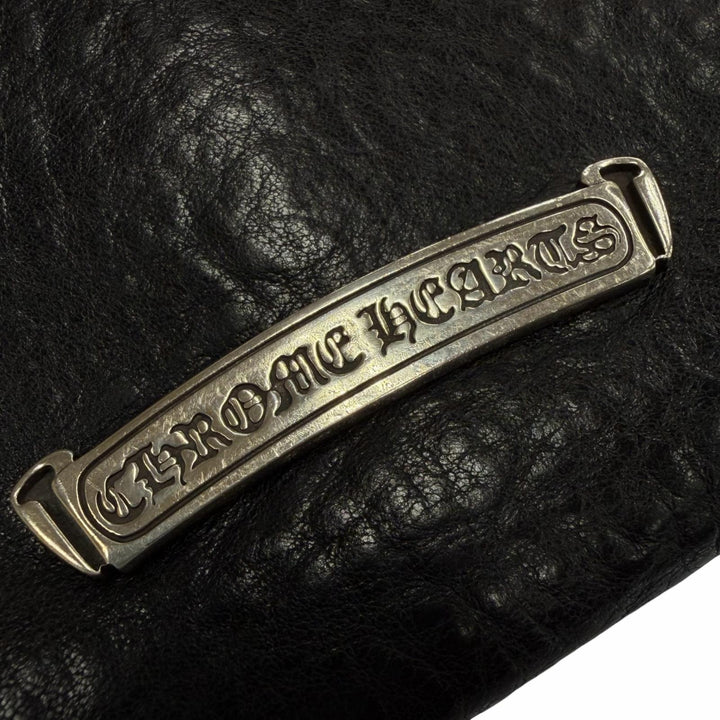 良品▼CHROME HEARTS クロムハーツ JUDY CROSS BALL ジュディ レザー SV925 クロス ボール ボタン レザーウォレット 長財布