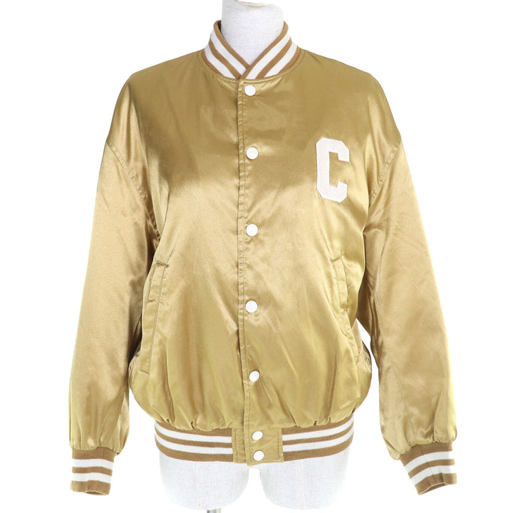 極美品△CELINE セリーヌ 2W635497M Lucky lovers ラッキー ラヴァーズ テディ ジャケット スタジャン ブルゾン ゴールド 34 伊製 正規品