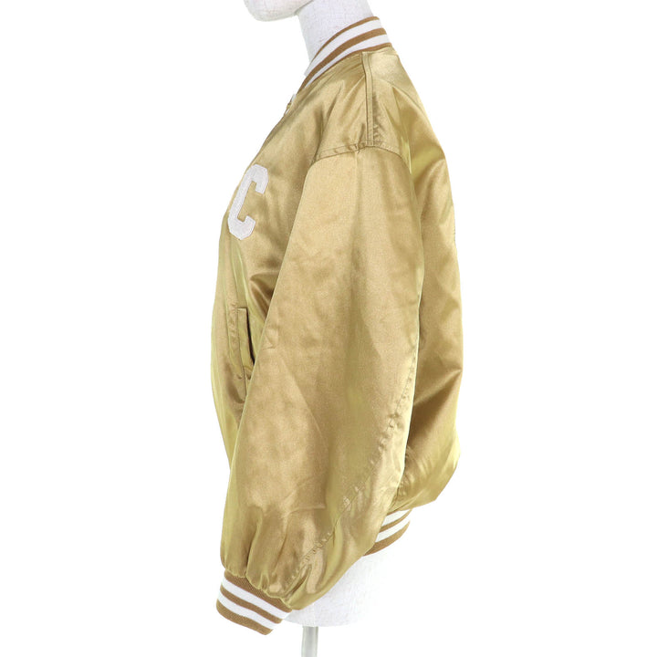 極美品△CELINE セリーヌ 2W635497M Lucky lovers ラッキー ラヴァーズ テディ ジャケット スタジャン ブルゾン ゴールド 34 伊製 正規品