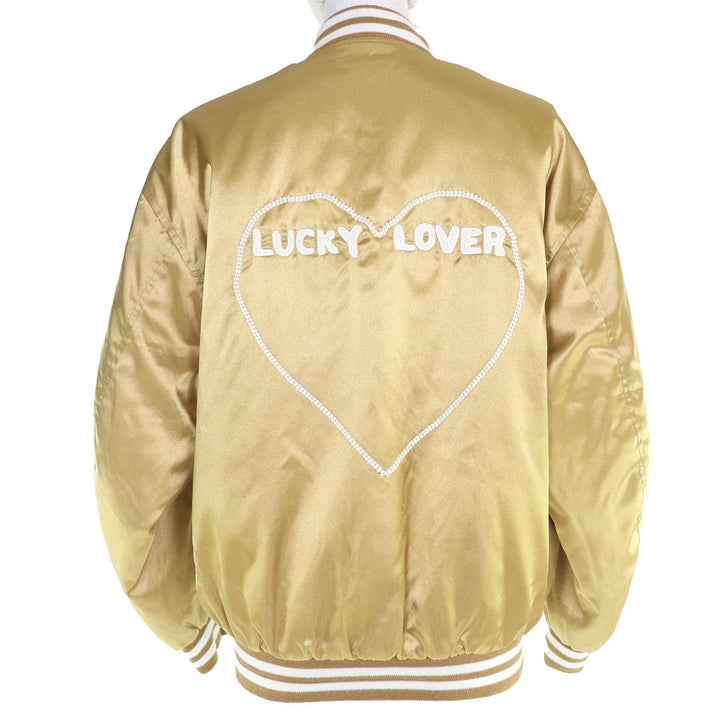 極美品△CELINE セリーヌ 2W635497M Lucky lovers ラッキー ラヴァーズ テディ ジャケット スタジャン ブルゾン ゴールド 34 伊製 正規品
