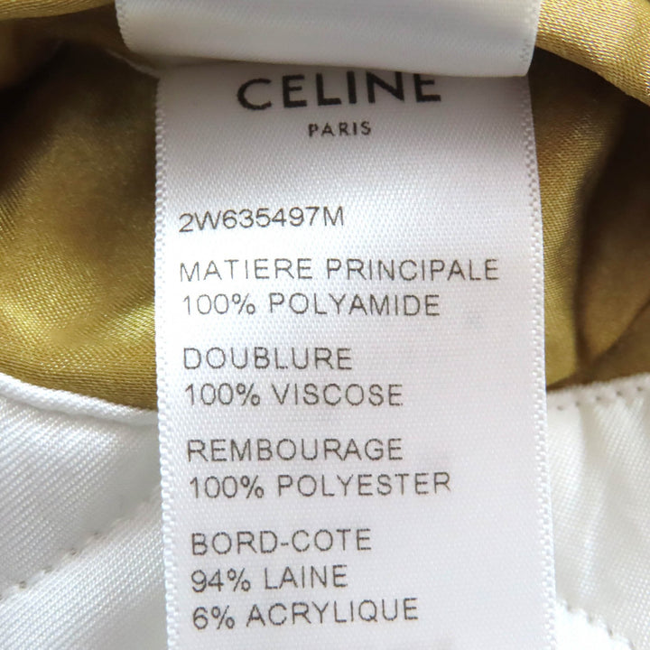 極美品△CELINE セリーヌ 2W635497M Lucky lovers ラッキー ラヴァーズ テディ ジャケット スタジャン ブルゾン ゴールド 34 伊製 正規品