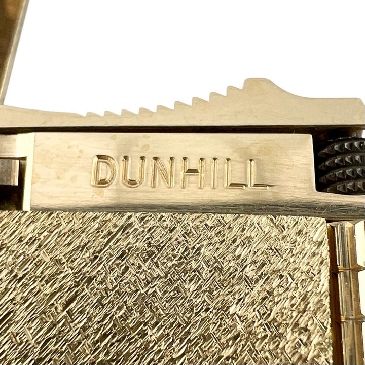 美品▲Dunhill ダンヒル ダンヒル 70 希少 ロゴ刻印 ローラー式 喫煙具 ガス ライター ゴールド ケース付き イングランド製 着火確認済み
