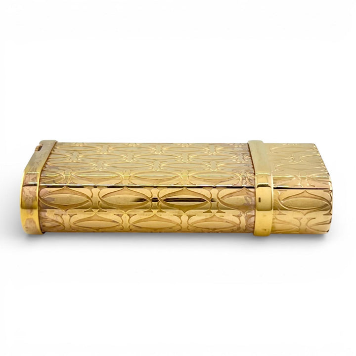 良品▲Cartier カルティエ ゴドロン ハッピーバースデー 2Cデコール ローラー式 ガスライター GPゴールド ケース付 メンズ 着火確認済み