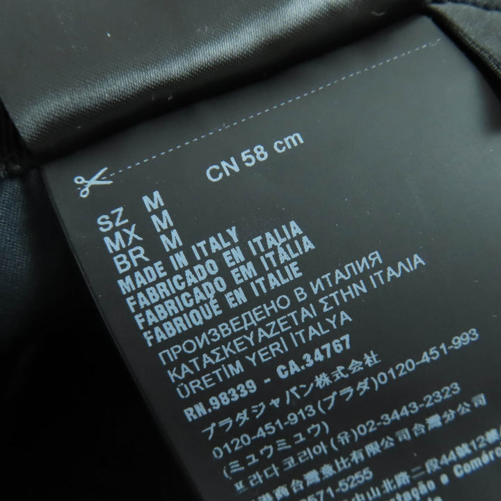 美品☆PRADA プラダ 2HC281 トライアングルロゴ Re-Nylon バケットハット 帽子 ハット ブラック M イタリア製 正規品 レディース