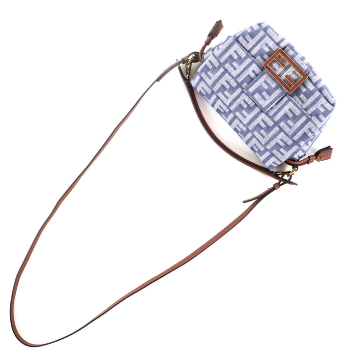 未使用品◇FENDI フェンディ 2025年製 8BS105 マンマバゲットスモール ズッカ柄 FFデニム ハンド/ショルダーバッグ 伊製 定価368500円