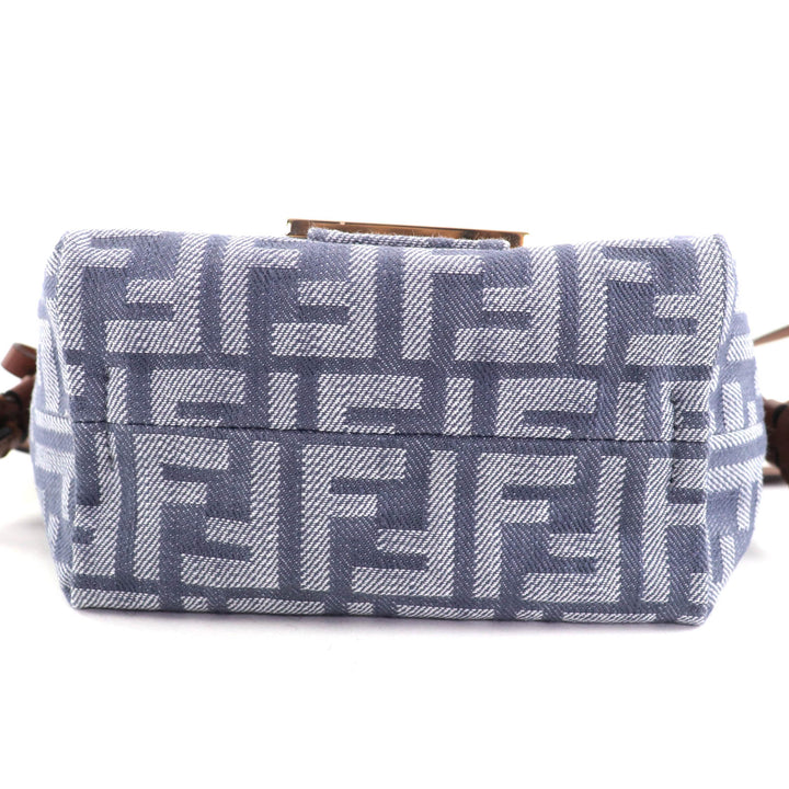 未使用品◇FENDI フェンディ 2025年製 8BS105 マンマバゲットスモール ズッカ柄 FFデニム ハンド/ショルダーバッグ 伊製 定価368500円