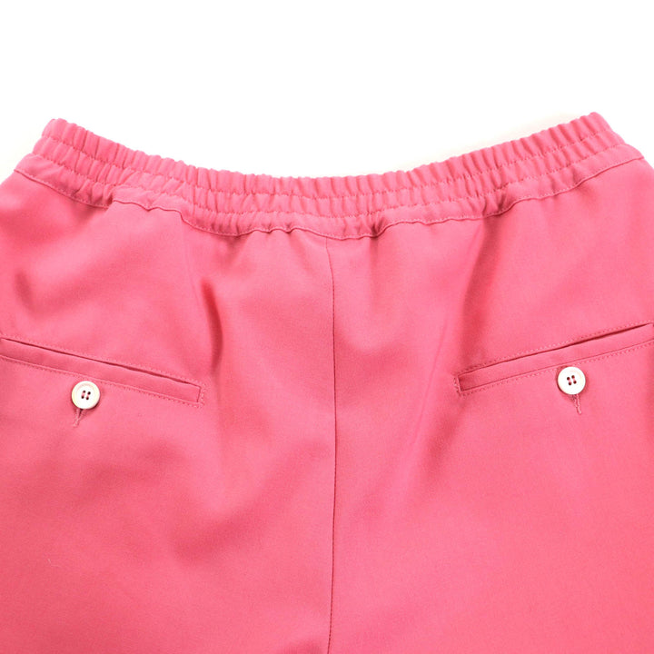 極美品◇MARNI マルニ 23SS PAMA0317U2 バージンウール100％ タグデザイン フライフロント イージー パンツ ピンク 40 正規品 レディース