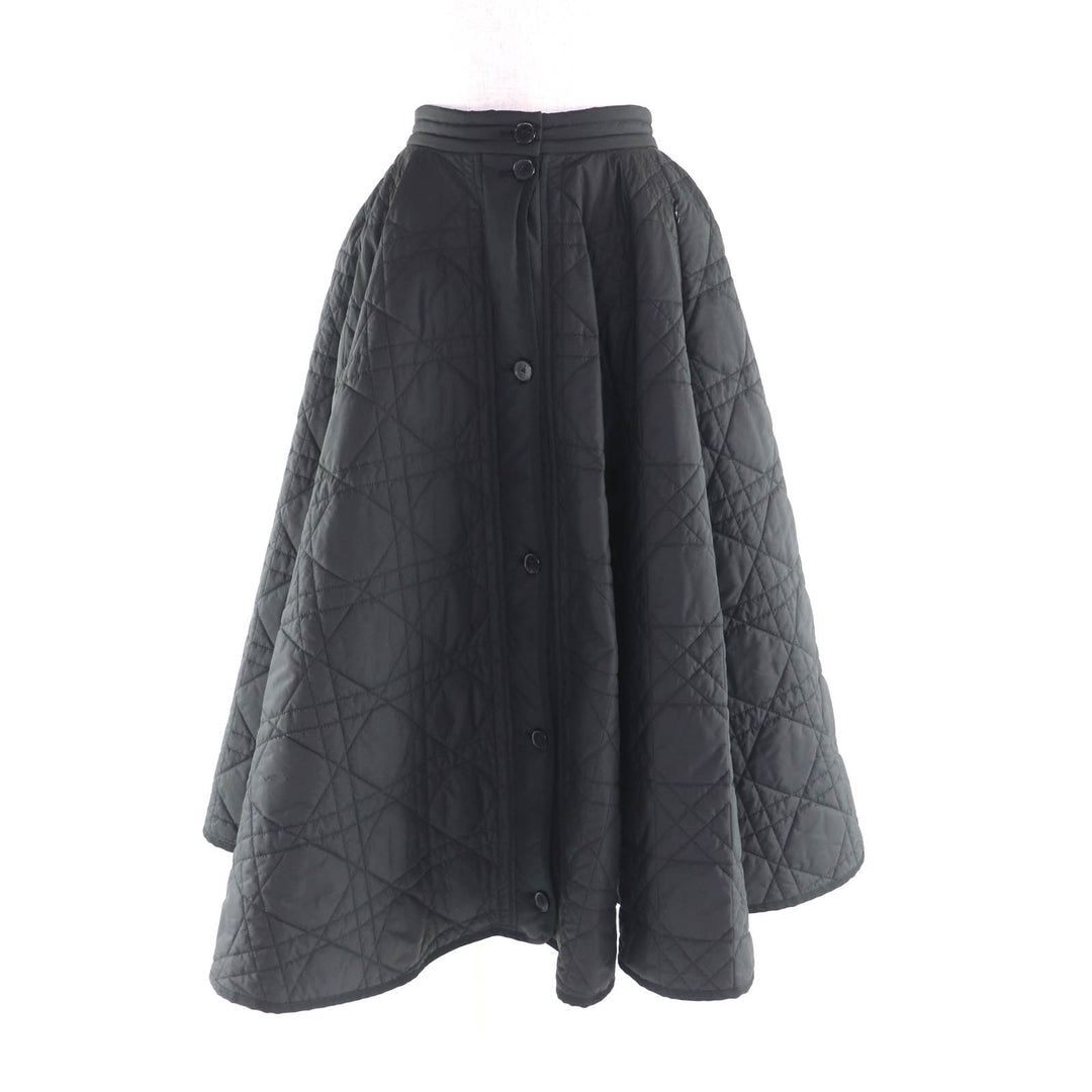 極美品★Christian Dior クリスチャンディオール 157J67A2827 マイクロカナージュ キルティング テク二カル ミディスカート 38 正規品