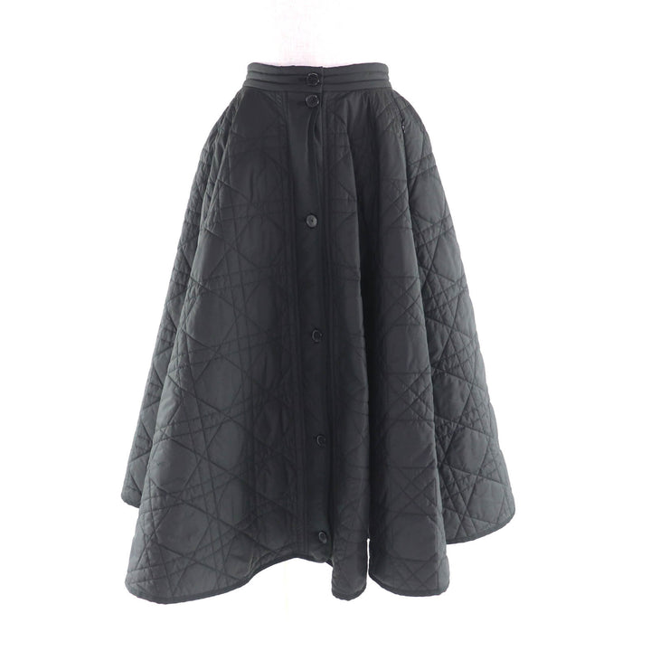極美品★Christian Dior クリスチャンディオール 157J67A2827 マイクロカナージュ キルティング テク二カル ミディスカート 38 正規品