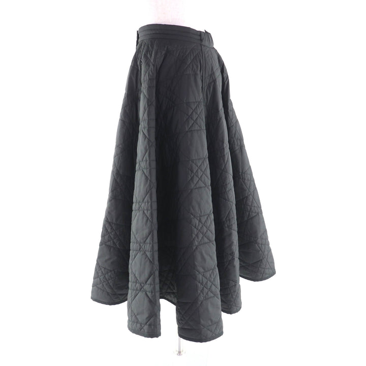 極美品★Christian Dior クリスチャンディオール 157J67A2827 マイクロカナージュ キルティング テク二カル ミディスカート 38 正規品