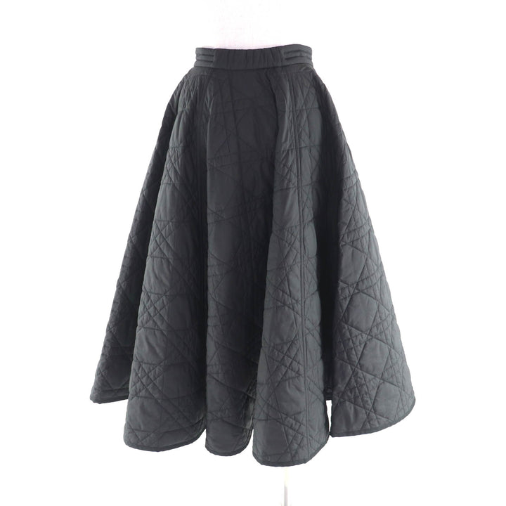 極美品★Christian Dior クリスチャンディオール 157J67A2827 マイクロカナージュ キルティング テク二カル ミディスカート 38 正規品