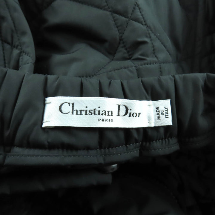 極美品★Christian Dior クリスチャンディオール 157J67A2827 マイクロカナージュ キルティング テク二カル ミディスカート 38 正規品