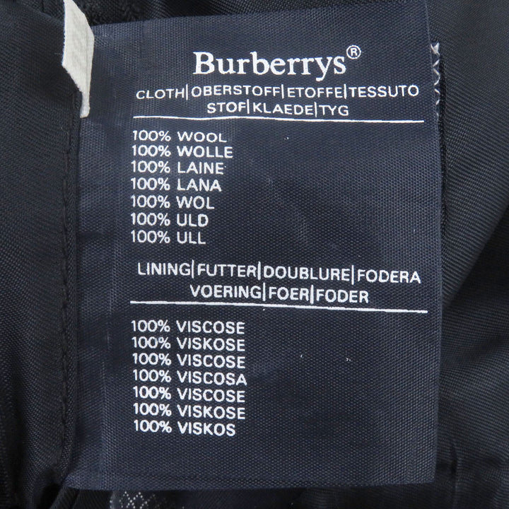 極美品□Burberrys バーバリー ヴィンテージ ロゴボタン エンブレムワッペン シングル テーラードジャケット ネイビー 38 英国製 希少！