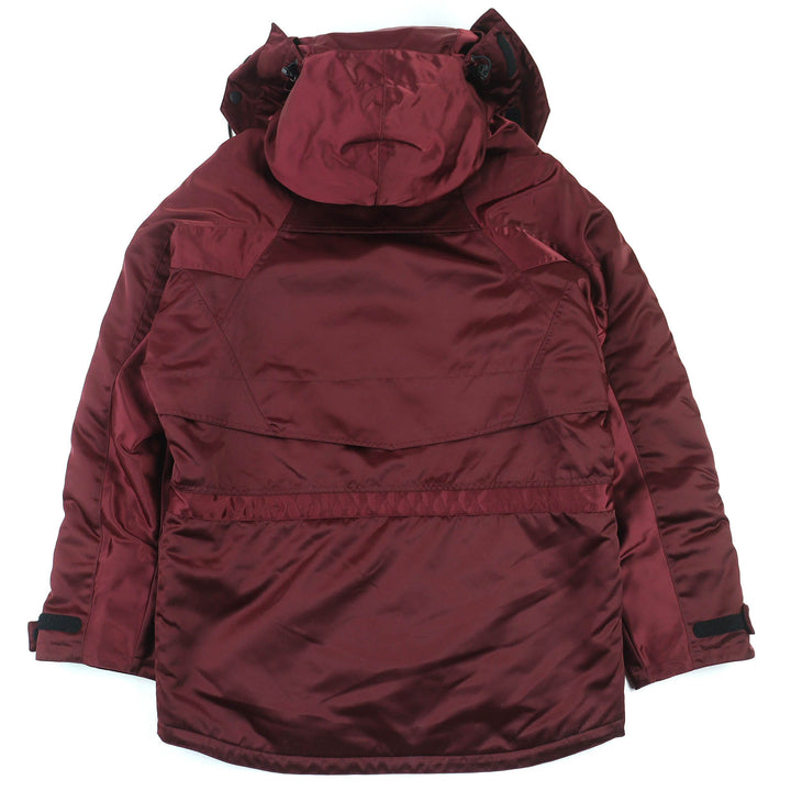極美品△BALENCIAGA バレンシアガ 594907 Grape nylon oversize jacket フード付き 中綿入 コート ボルドー 42 イタリア製 正規品 メンズ