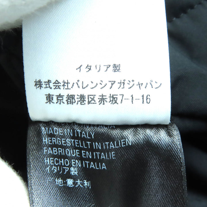 極美品△BALENCIAGA バレンシアガ 594907 Grape nylon oversize jacket フード付き 中綿入 コート ボルドー 42 イタリア製 正規品 メンズ