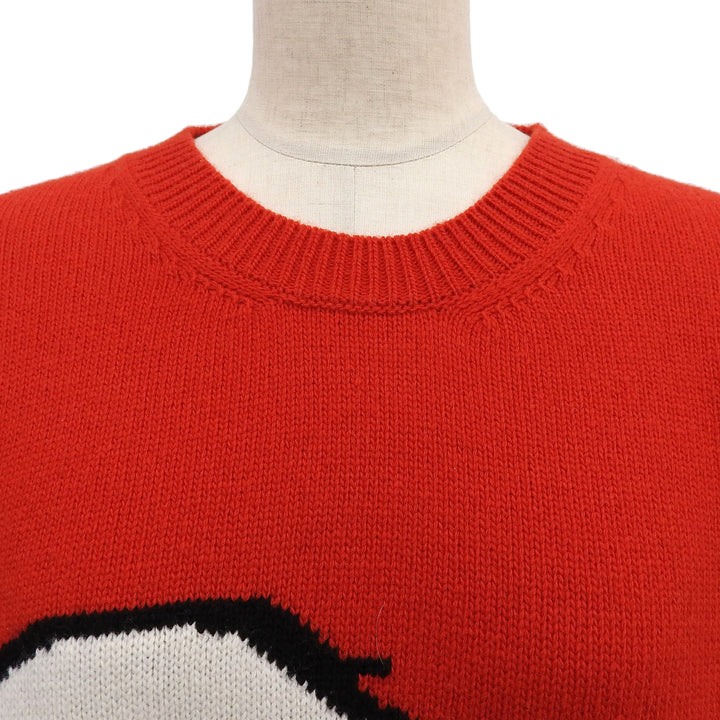 美品▲GUCCI グッチ 439702 ウール100％ Snoopy スヌーピー バックタイガーデザイン ニット セーター XL イタリア製 正規品 レディース