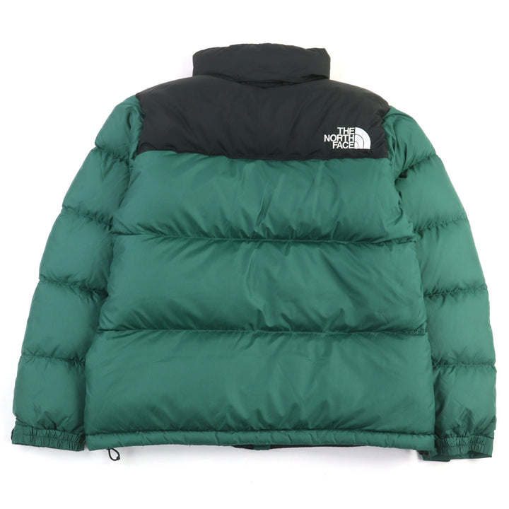 美品○THE NORTH FACE ザ・ノースフェイス ND92335 Nuptse Jacket ヌプシジャケット ロゴ刺繍 フード入り ダウンジャケット M 正規品