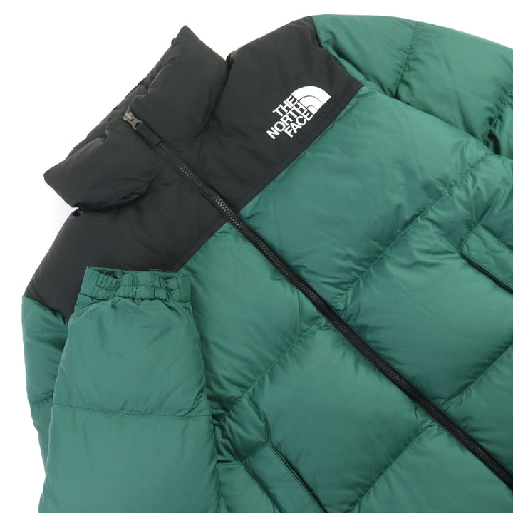 美品○THE NORTH FACE ザ・ノースフェイス ND92335 Nuptse Jacket ヌプシジャケット ロゴ刺繍 フード入り ダウンジャケット M 正規品
