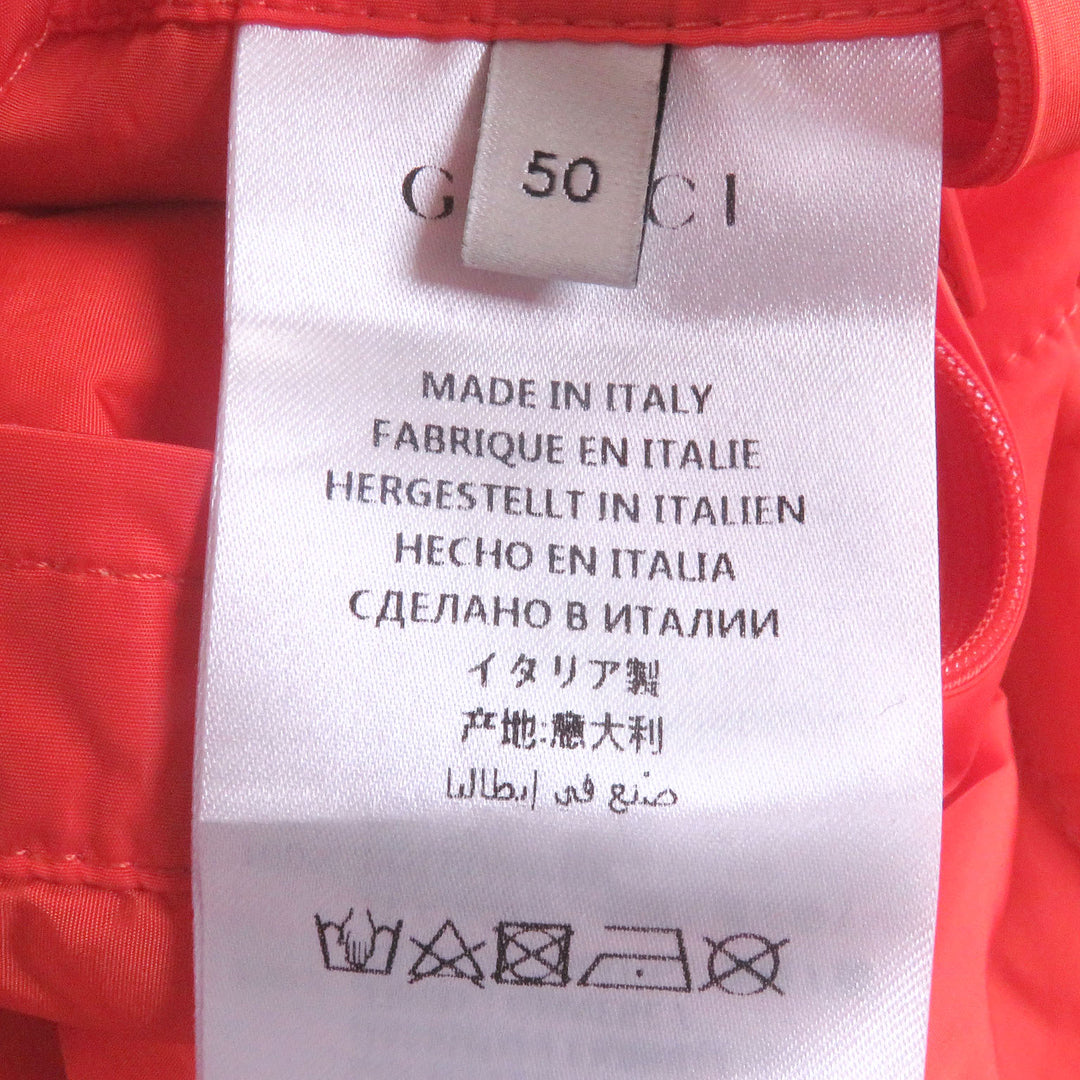美品□GUCCI グッチ 512997 Sega Pool Patch Nylon Jacket ロゴワッペン 中綿入り ナイロンコート ブラック 50 イタリア製 正規品 メンズ