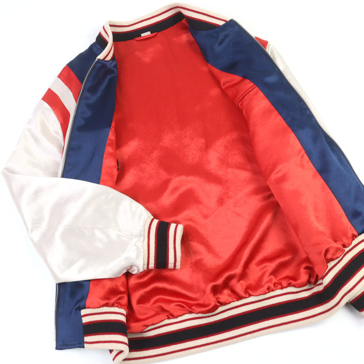 未使用品○GUCCI グッチ 575315 GG Blade Bomber Jacket GGロゴワッペン スーベニアジャケット スカジャン 46 イタリア製 正規品 メンズ