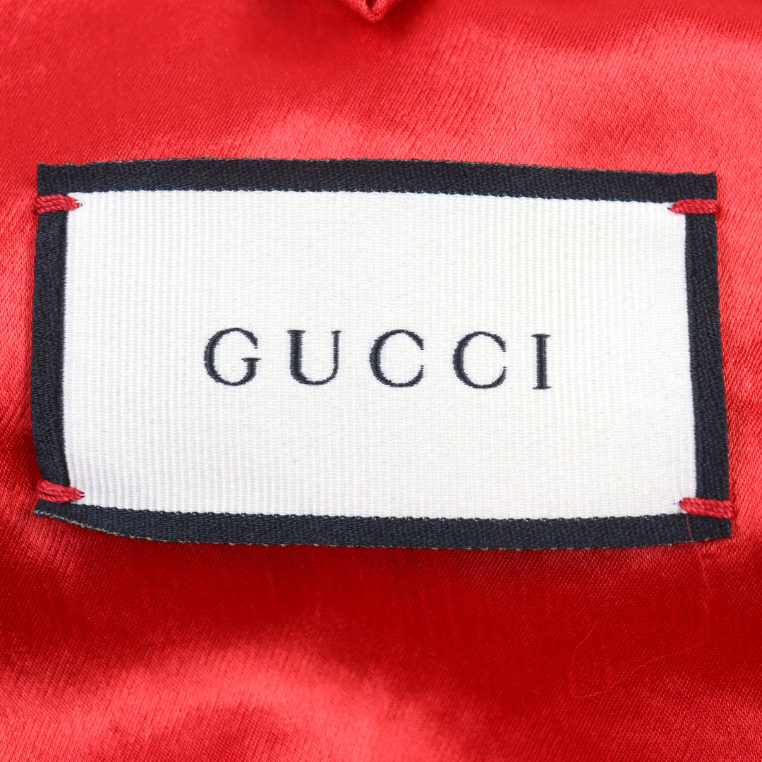 未使用品○GUCCI グッチ 575315 GG Blade Bomber Jacket GGロゴワッペン スーベニアジャケット スカジャン 46 イタリア製 正規品 メンズ