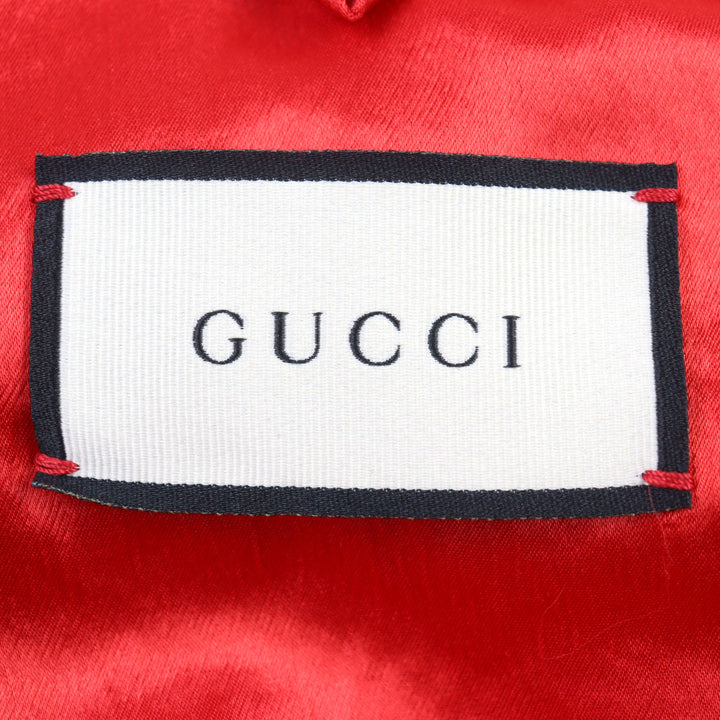未使用品○GUCCI グッチ 575315 GG Blade Bomber Jacket GGロゴワッペン スーベニアジャケット スカジャン 46 イタリア製 正規品 メンズ