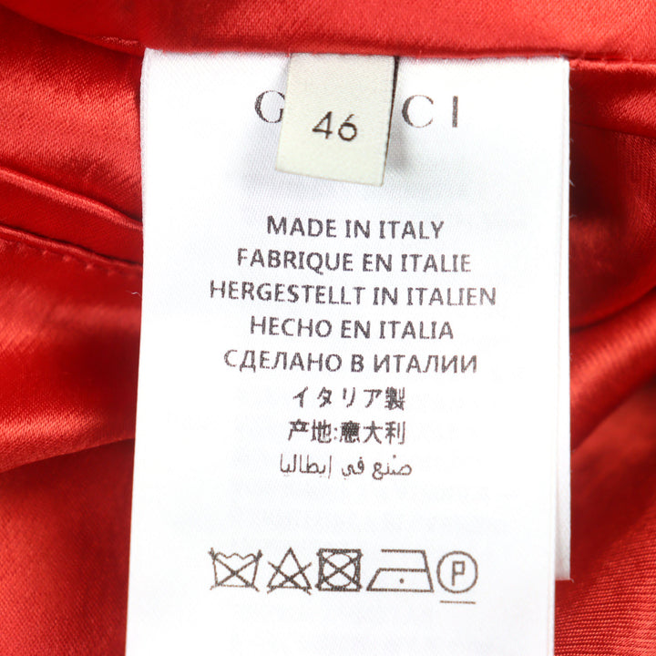 未使用品○GUCCI グッチ 575315 GG Blade Bomber Jacket GGロゴワッペン スーベニアジャケット スカジャン 46 イタリア製 正規品 メンズ
