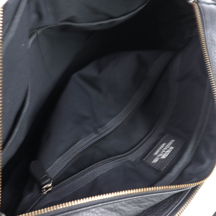 極美品△PORTER ポーター WITH ウィズ レザー 2WAY ブリーフケース ビジネスバッグ ショルダーバッグ ブラック メンズ