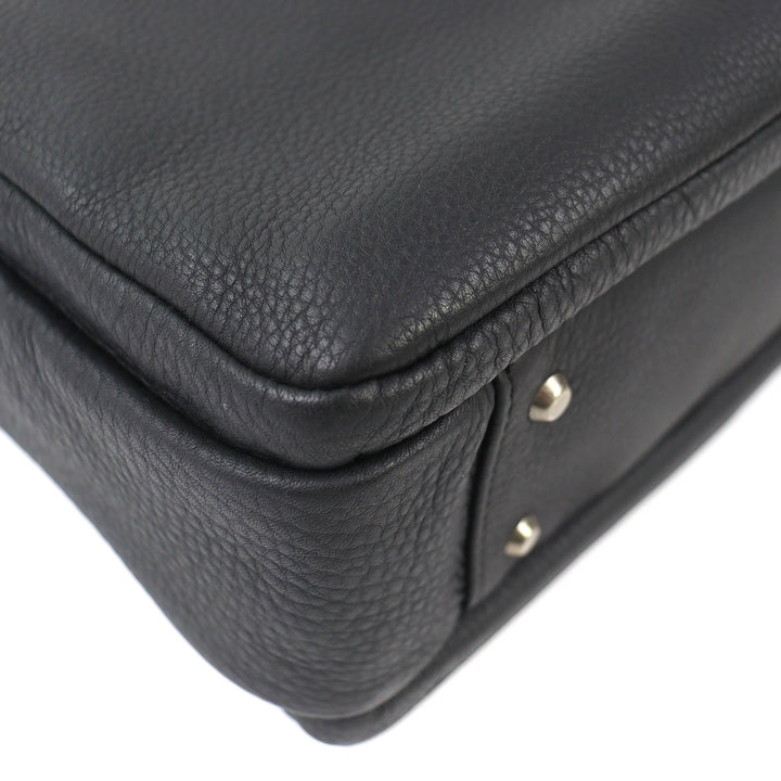 極美品△PORTER ポーター WITH ウィズ レザー 2WAY ブリーフケース ビジネスバッグ ショルダーバッグ ブラック メンズ