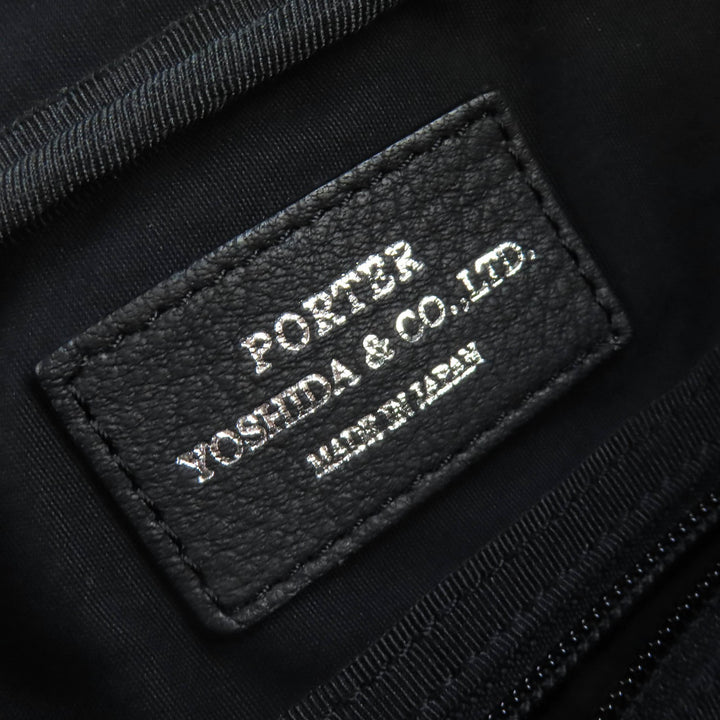 極美品△PORTER ポーター WITH ウィズ レザー 2WAY ブリーフケース ビジネスバッグ ショルダーバッグ ブラック メンズ