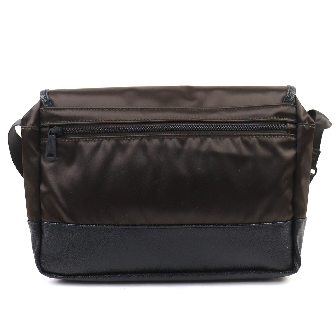 極美品△PORTER SACS BAR ポーター サックスバー 383-05714 ナイロン レザー ショルダーバッグ クロスボディバッグ ブラウン ブラック