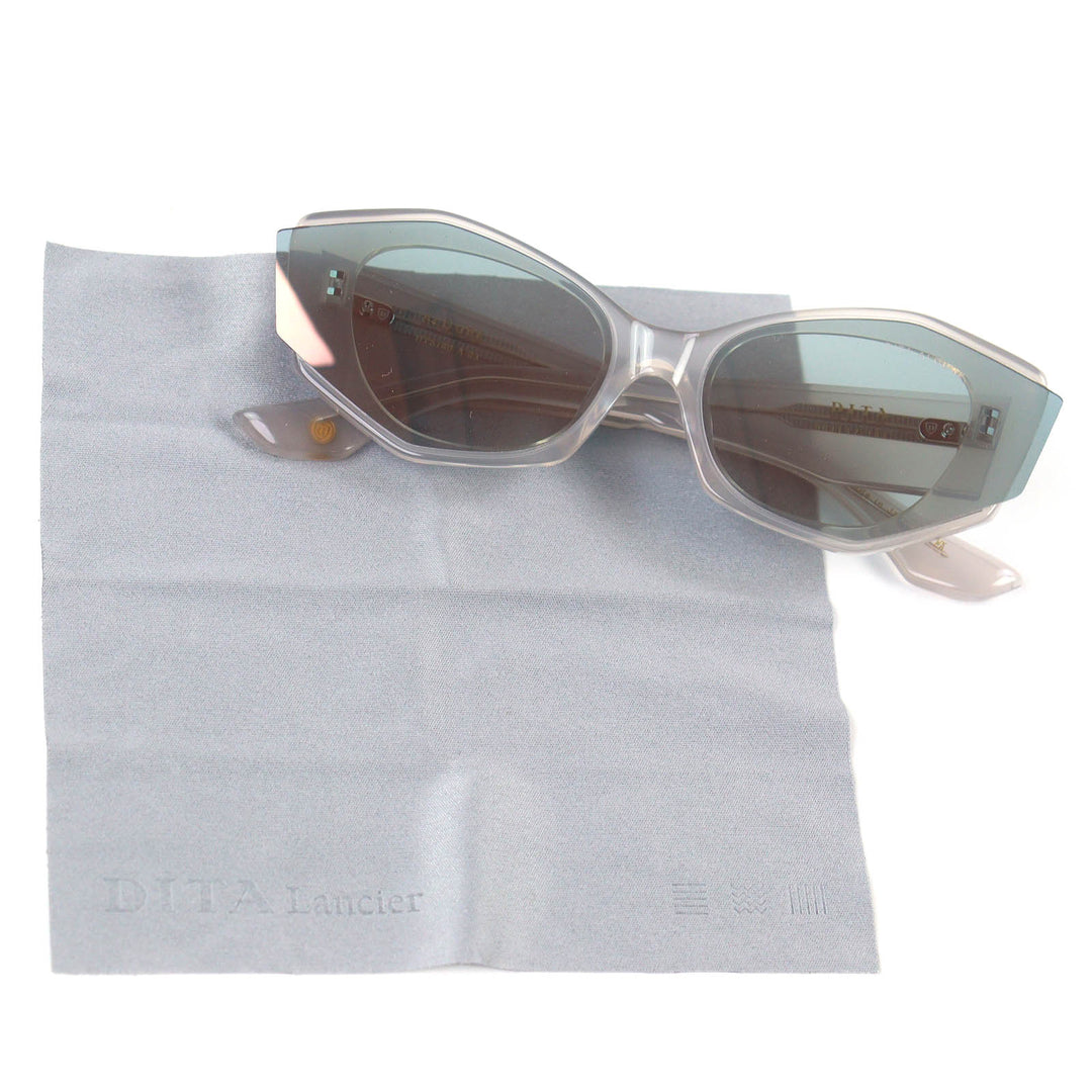 極美品△DITA ディータ DTS740-A-03 ALOURE アルール サイドカット アイウェア サングラス フロステッドグレー 66□17 144 デモレンズ