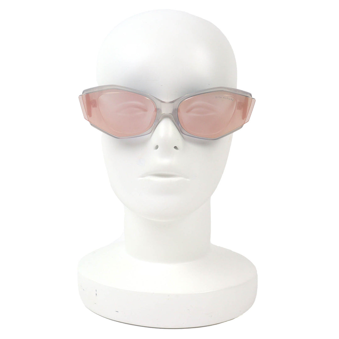 極美品△DITA ディータ DTS740-A-03 ALOURE アルール サイドカット アイウェア サングラス フロステッドグレー 66□17 144 デモレンズ